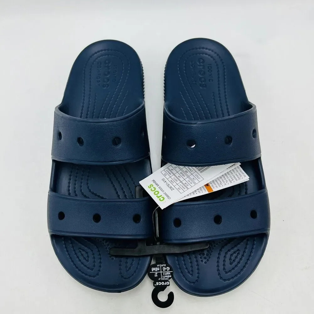 Crocs Men's 9 Women's 11 Classics Crocs Sandals Blue Slip On NWT